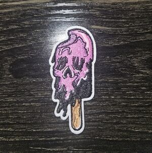 50% Off 2 Items!🌺 Lot B/A Pink Skull Ice Cream Patch #1